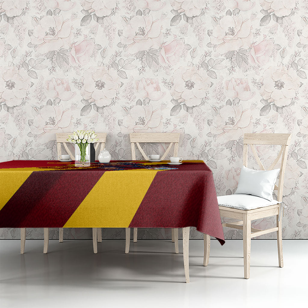 Spain Football Tablecloth Spanish Soccer Team Flag Bull Mascot