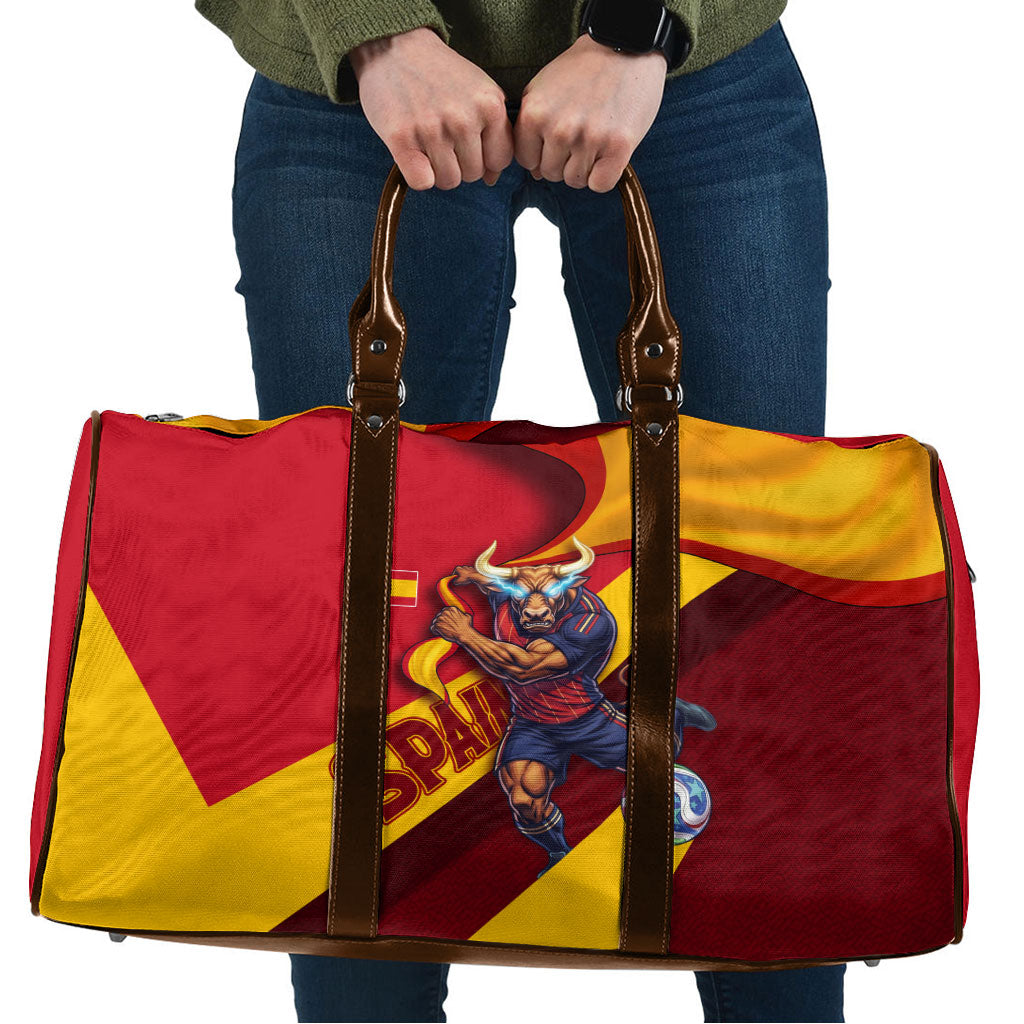 Spain Football Travel Bag Spanish Soccer Team Flag Bull Mascot