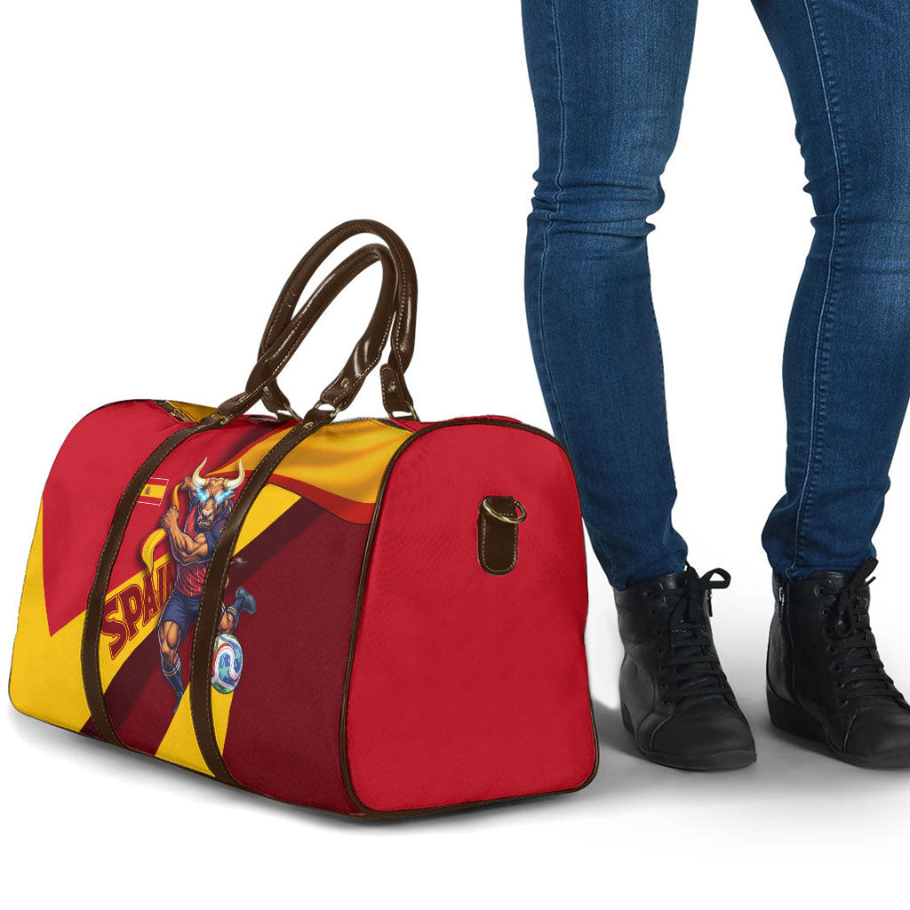 Spain Football Travel Bag Spanish Soccer Team Flag Bull Mascot