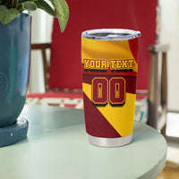 Personalized Spain Football Tumbler Cup Spanish Soccer Team Flag Bull Mascot