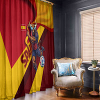 Spain Football Window Curtain Spanish Soccer Team Flag Bull Mascot
