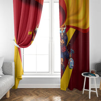 Spain Football Window Curtain Spanish Soccer Team Flag Bull Mascot