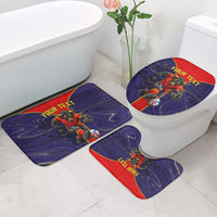 Personalized Spain Football Bathroom Set Fear the Bull Soccer Mascot Marble Art