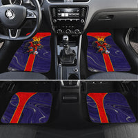 Personalized Spain Football Car Mats Fear the Bull Soccer Mascot Marble Art