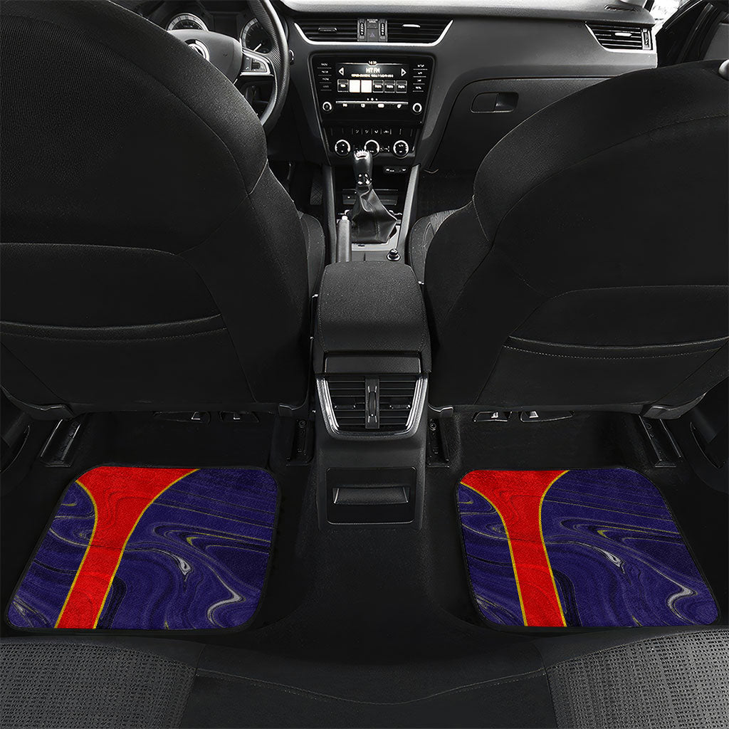 Personalized Spain Football Car Mats Fear the Bull Soccer Mascot Marble Art