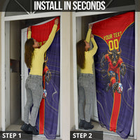 Personalized Spain Football Door Cover Fear the Bull Soccer Mascot Marble Art
