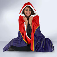 Personalized Spain Football Hooded Blanket Fear the Bull Soccer Mascot Marble Art