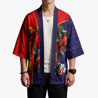 Personalized Spain Football Kimono Fear the Bull Soccer Mascot Marble Art