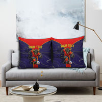 Personalized Spain Football Pillow Cover Fear the Bull Soccer Mascot Marble Art