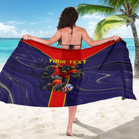 Personalized Spain Football Sarong Fear the Bull Soccer Mascot Marble Art