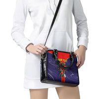 Personalized Spain Football Shoulder Handbag Fear the Bull Soccer Mascot Marble Art