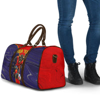 Personalized Spain Football Travel Bag Fear the Bull Soccer Mascot Marble Art