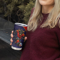 Personalized Spain Football Tumbler Cup Fear the Bull Soccer Mascot Marble Art