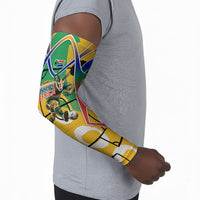 Personalized South Africa Football Springbok Arm Sleeves Bafana Bafana Rainbow Nation Flag Colors
