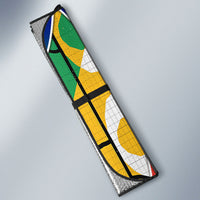 Personalized South Africa Football Springbok Auto Sun Shade Bafana Bafana Rainbow Nation Flag Colors