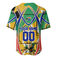 Personalized South Africa Football Springbok Baseball Jersey Bafana Bafana Rainbow Nation Flag Colors