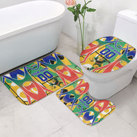 Personalized South Africa Football Springbok Bathroom Set Bafana Bafana Rainbow Nation Flag Colors