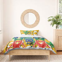 Personalized South Africa Football Springbok Bedding Set Bafana Bafana Rainbow Nation Flag Colors