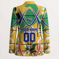 Personalized South Africa Football Springbok Blazer Bafana Bafana Rainbow Nation Flag Colors