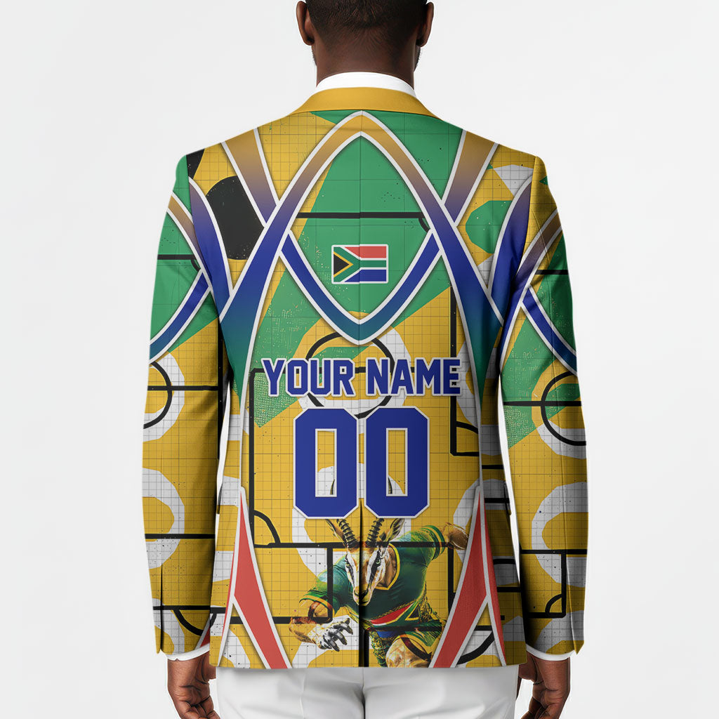 Personalized South Africa Football Springbok Blazer Bafana Bafana Rainbow Nation Flag Colors