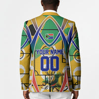 Personalized South Africa Football Springbok Blazer Bafana Bafana Rainbow Nation Flag Colors