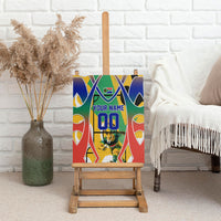 Personalized South Africa Football Springbok Canvas Wall Art Bafana Bafana Rainbow Nation Flag Colors