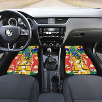 Personalized South Africa Football Springbok Car Mats Bafana Bafana Rainbow Nation Flag Colors