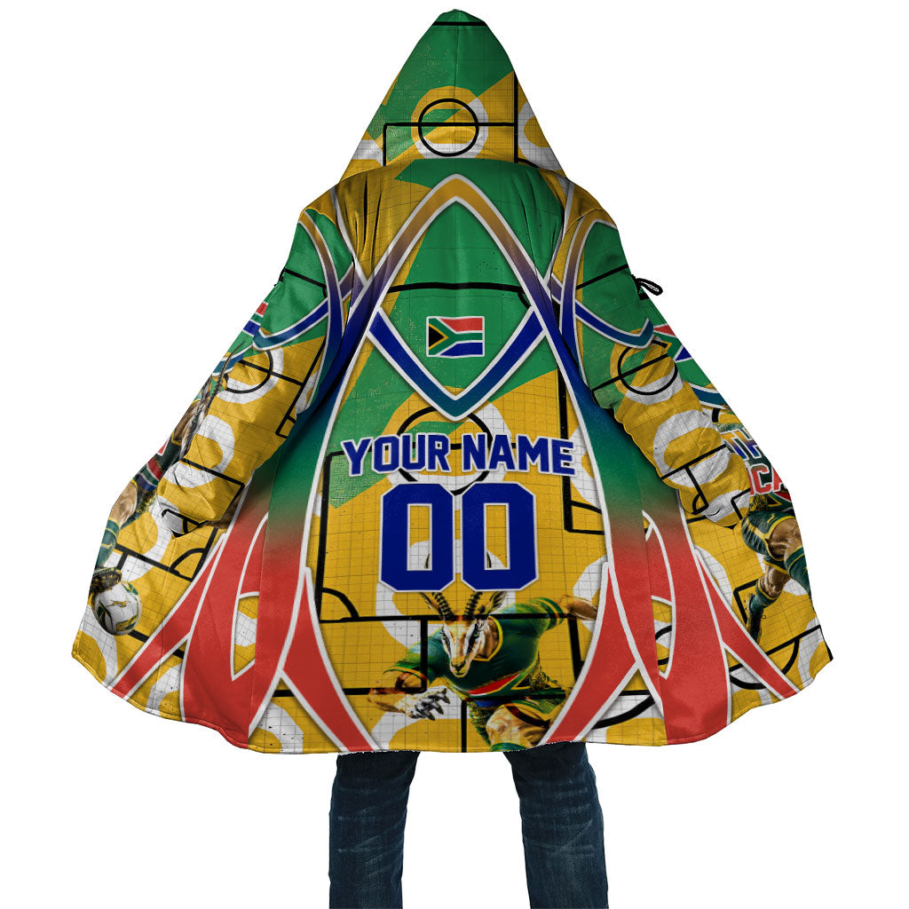 Personalized South Africa Football Springbok Cloak Bafana Bafana Rainbow Nation Flag Colors