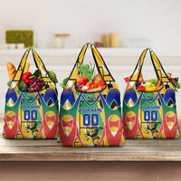 Personalized South Africa Football Springbok Grocery Bag Bafana Bafana Rainbow Nation Flag Colors