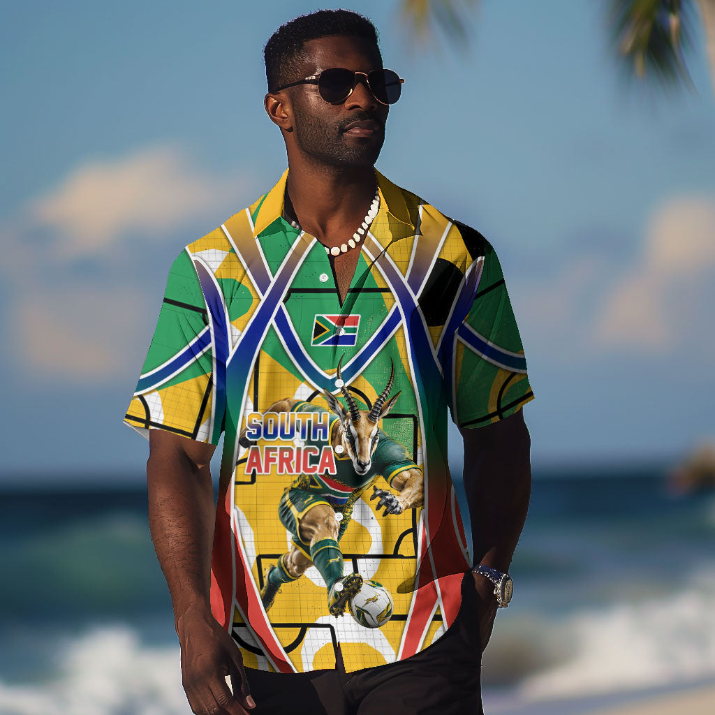 Personalized South Africa Football Springbok Hawaiian Shirt Bafana Bafana Rainbow Nation Flag Colors