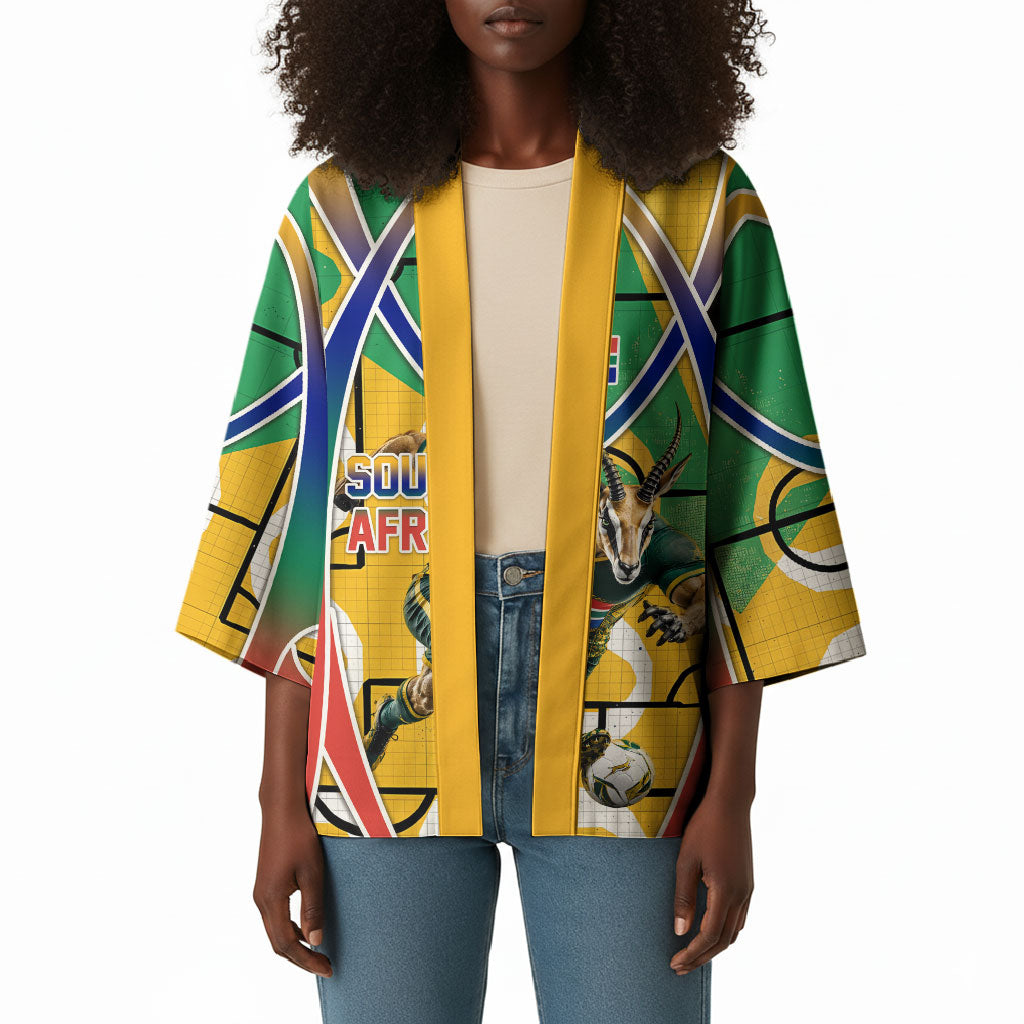 Personalized South Africa Football Springbok Kimono Bafana Bafana Rainbow Nation Flag Colors