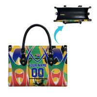 Personalized South Africa Football Springbok Leather Bag Bafana Bafana Rainbow Nation Flag Colors