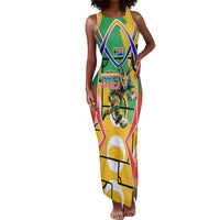 Personalized South Africa Football Springbok Tank Maxi Dress Bafana Bafana Rainbow Nation Flag Colors