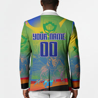 Personalized South Africa Football Blazer Springbok Champion Soccer Mascot Protea