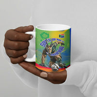 Personalized South Africa Football Ceramic Mug Springbok Champion Soccer Mascot Protea