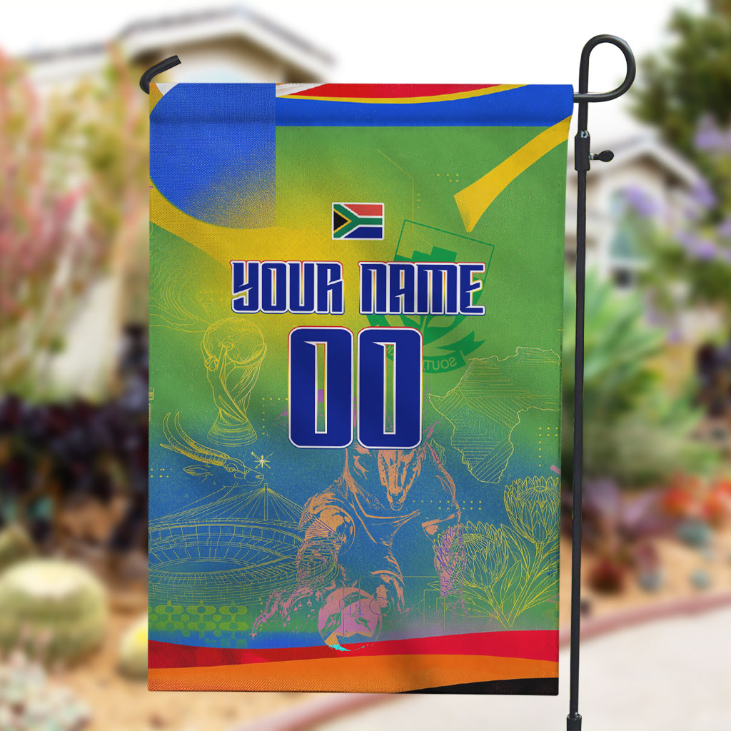 Personalized South Africa Football Garden Flag Springbok Champion Soccer Mascot Protea