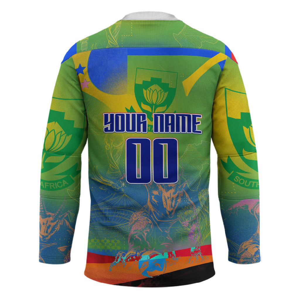 Personalized South Africa Football Hockey Jersey Springbok Champion Soccer Mascot Protea