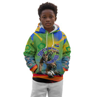 Personalized South Africa Football Kid Hoodie Springbok Champion Soccer Mascot Protea