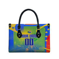 Personalized South Africa Football Leather Bag Springbok Champion Soccer Mascot Protea