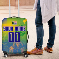 Personalized South Africa Football Luggage Cover Springbok Champion Soccer Mascot Protea