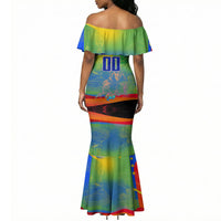 Personalized South Africa Football Mermaid Dress Springbok Champion Soccer Mascot Protea