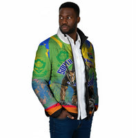 Personalized South Africa Football Padded Jacket Springbok Champion Soccer Mascot Protea