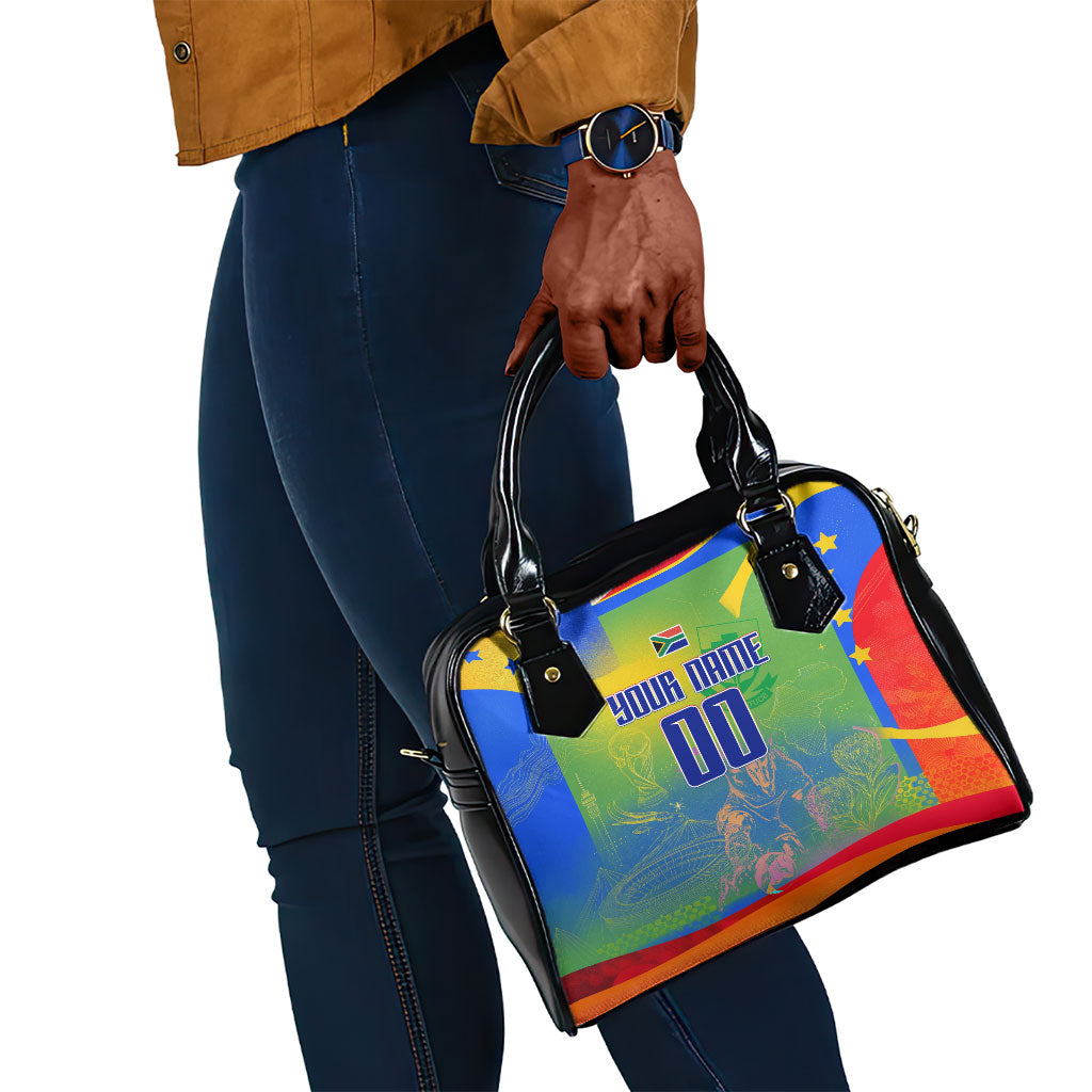 Personalized South Africa Football Shoulder Handbag Springbok Champion Soccer Mascot Protea