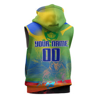 Personalized South Africa Football Sleeveless Hoodie Springbok Champion Soccer Mascot Protea