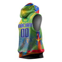 Personalized South Africa Football Sleeveless Hoodie Springbok Champion Soccer Mascot Protea