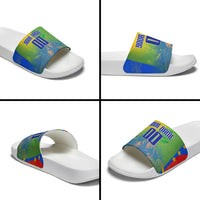 Personalized South Africa Football Slide Sandals Springbok Champion Soccer Mascot Protea