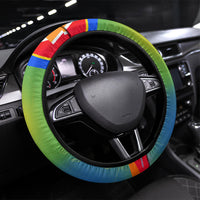 South Africa Football Steering Wheel Cover Springbok Champion Soccer Mascot Protea