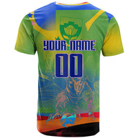 Personalized South Africa Football T shirt Springbok Champion Soccer Mascot Protea