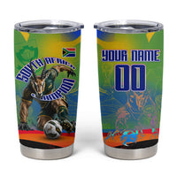 Personalized South Africa Football Tumbler Cup Springbok Champion Soccer Mascot Protea