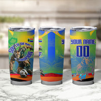 Personalized South Africa Football Tumbler Cup Springbok Champion Soccer Mascot Protea